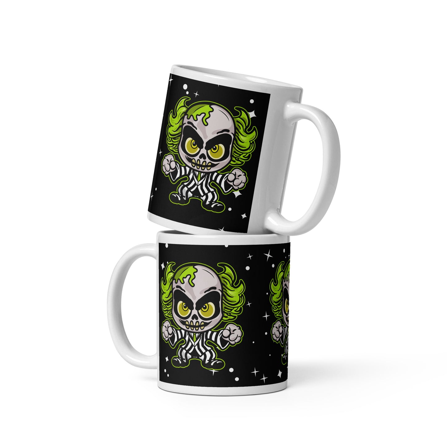 Creepy cute Character White glossy mug