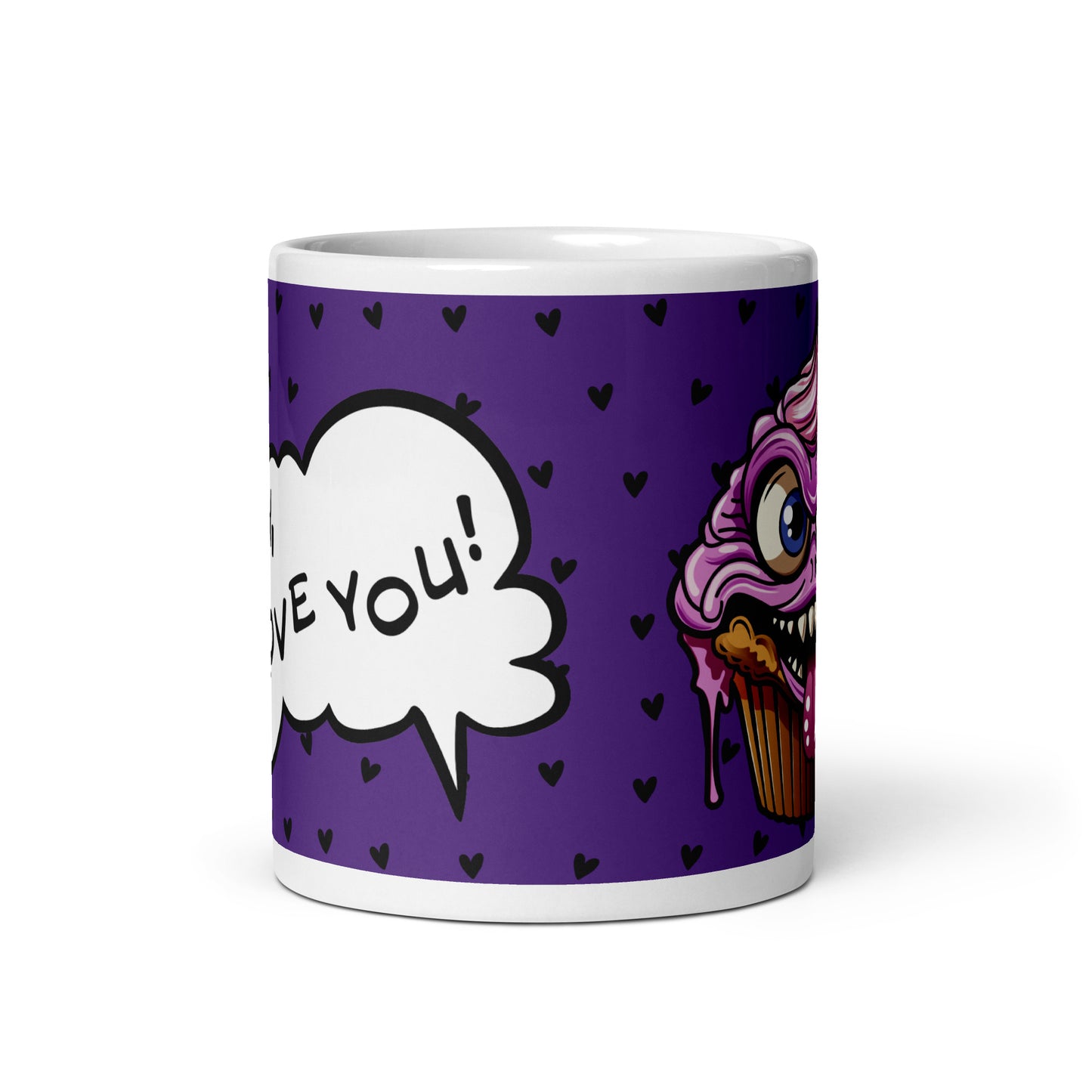 Evil Cupcake in Love glossy mug