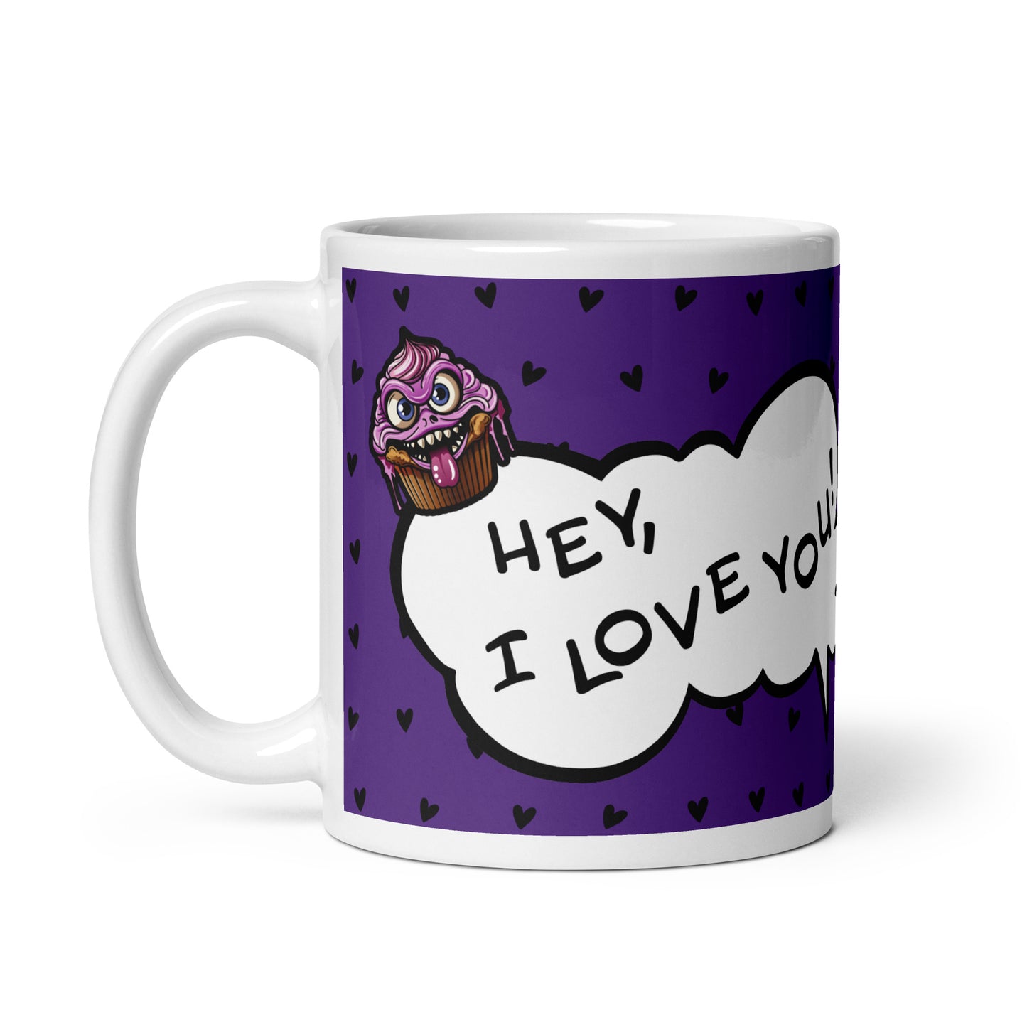 Evil Cupcake in Love glossy mug