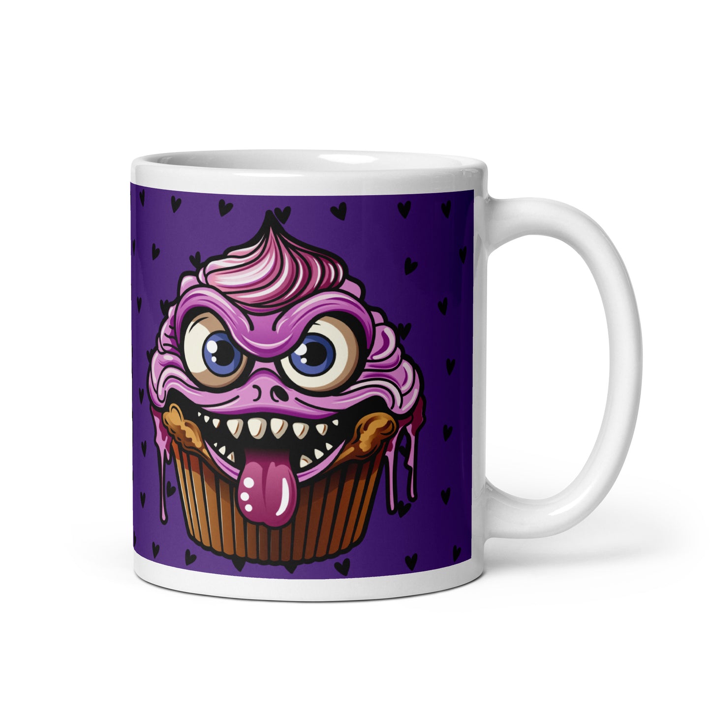 Evil Cupcake in Love glossy mug