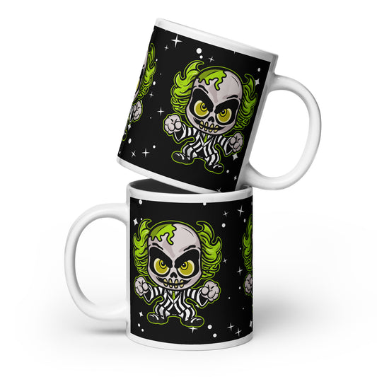 Creepy cute Character White glossy mug