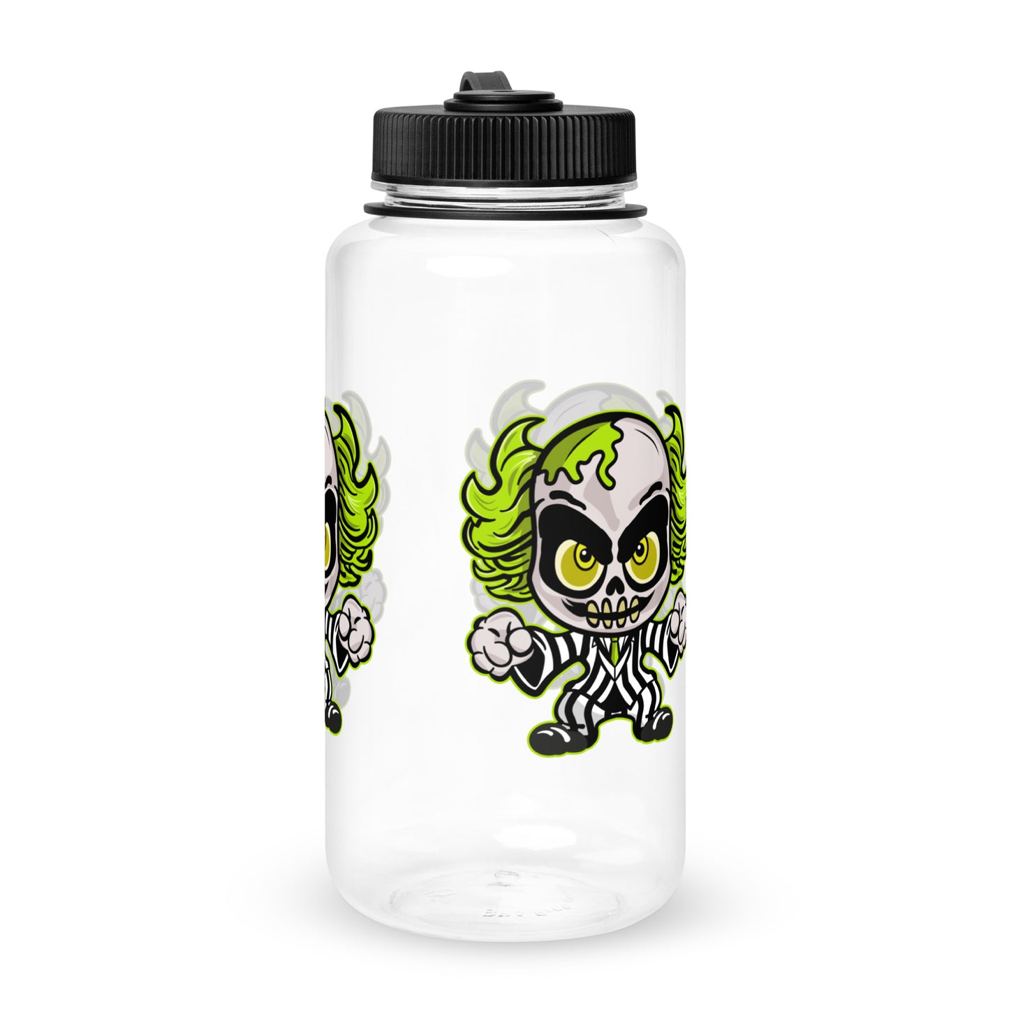 Beetlejuice Cute Character wide mouth plastic water bottle