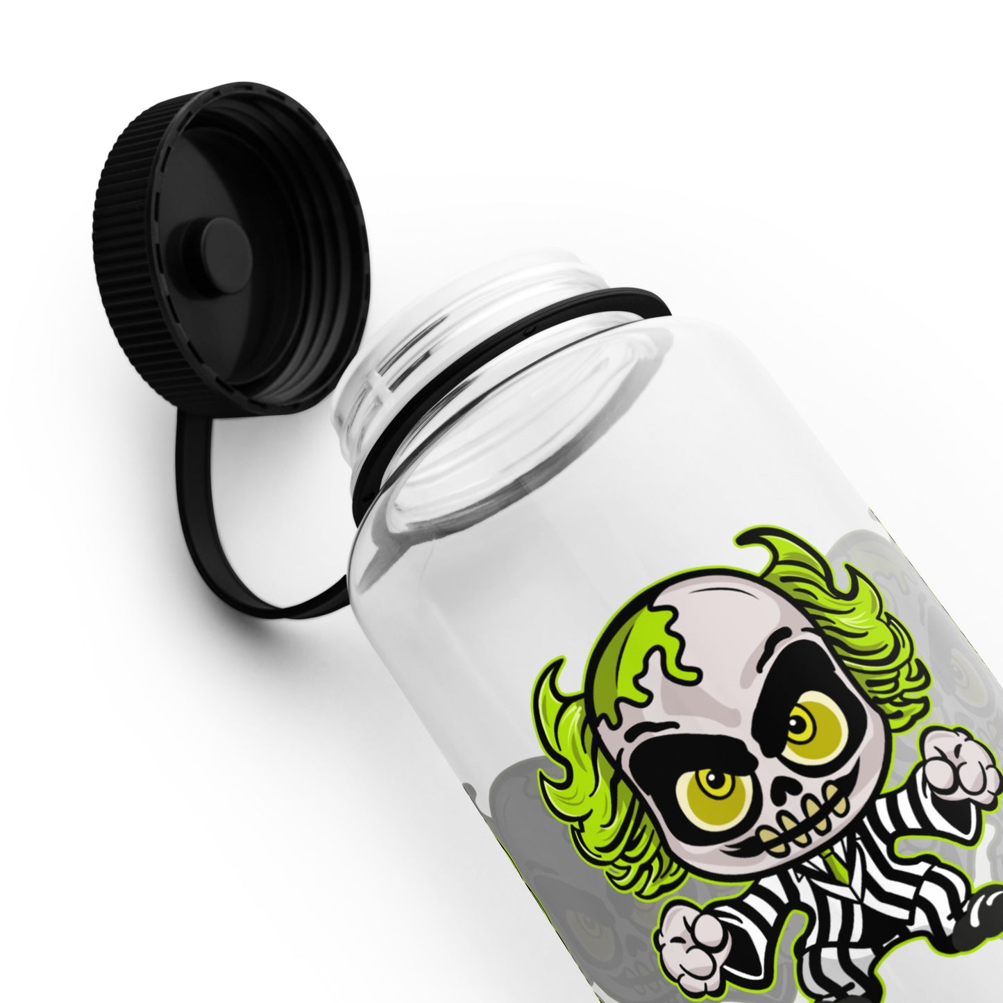 Beetlejuice Cute Character wide mouth plastic water bottle