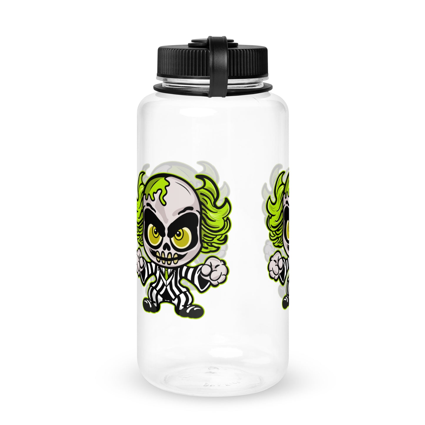 Beetlejuice Cute Character wide mouth plastic water bottle