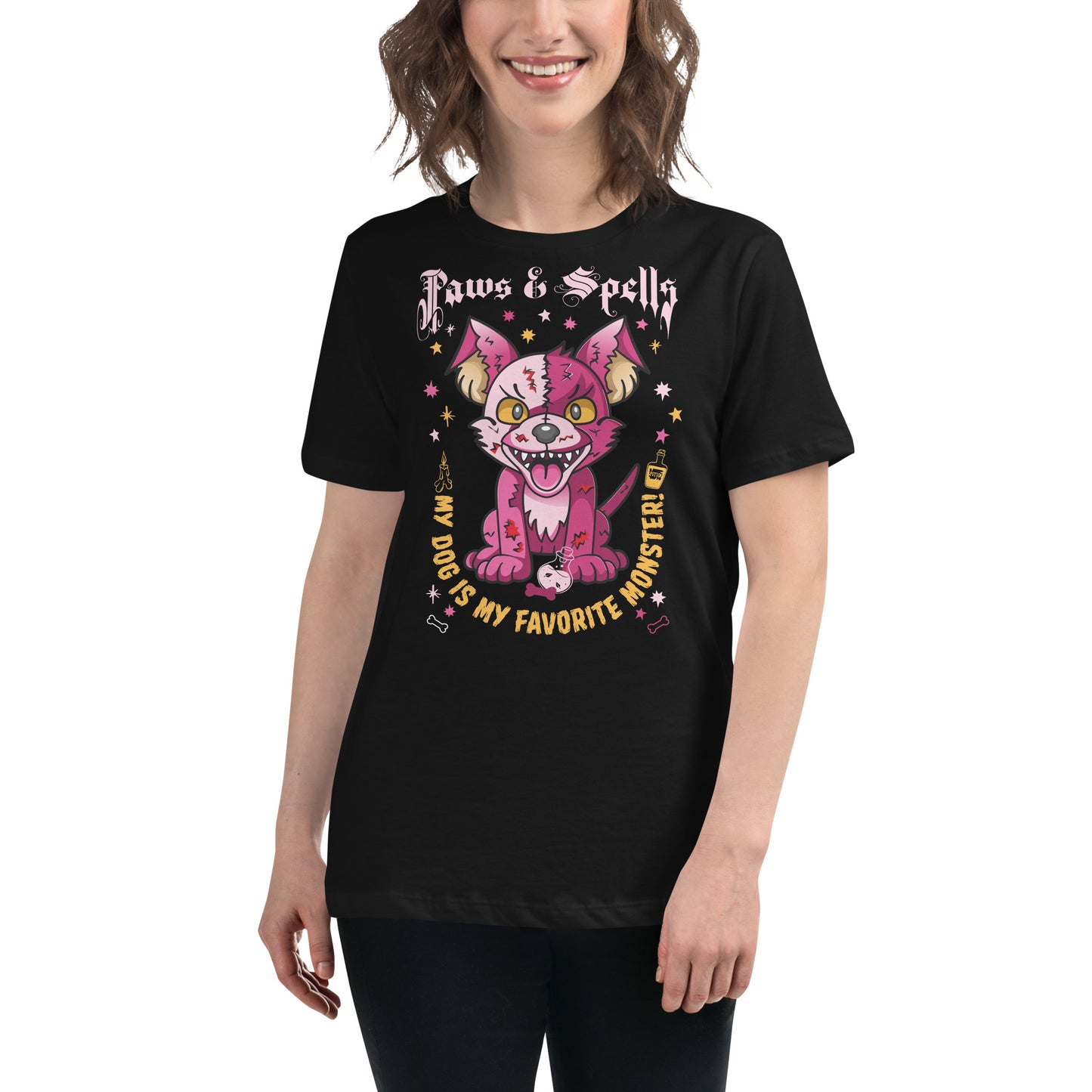 The Creepy Cute Plush Dog Women's Relaxed T-Shirt